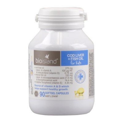 BioIsland 婴幼儿鳕鱼油 90粒